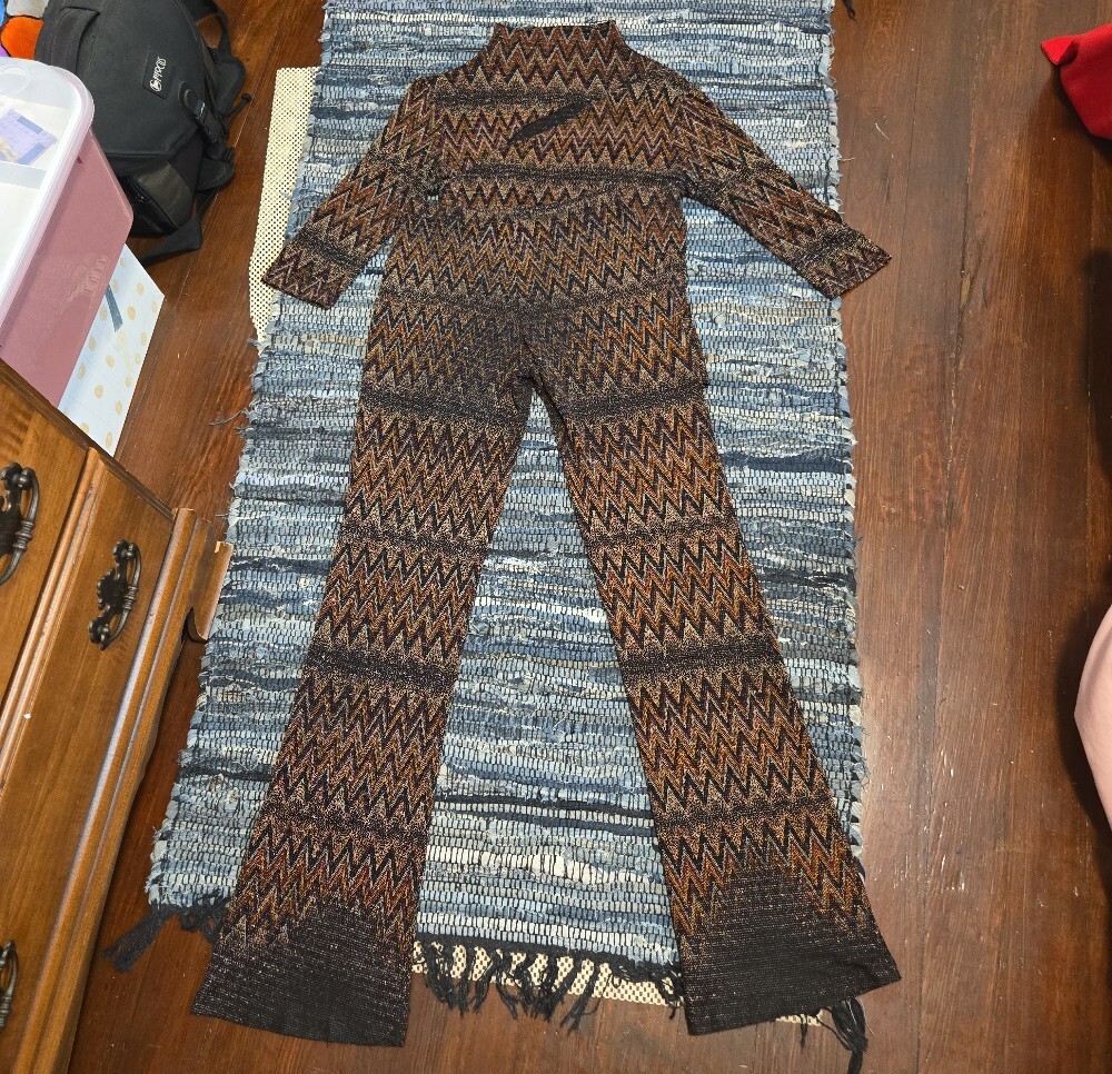 Silvery Moon Sparkly Chevron Stretchy Sexy Jumpsuit